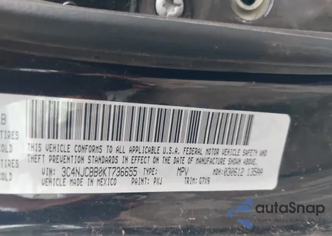 2019 Jeep Compass Latitude Fwd из США, поврежденный, VIN 3C4NJCBB0KT736655